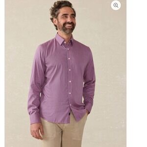 Faherty Movement™ Shirt - Blue Rose Gingham size Large